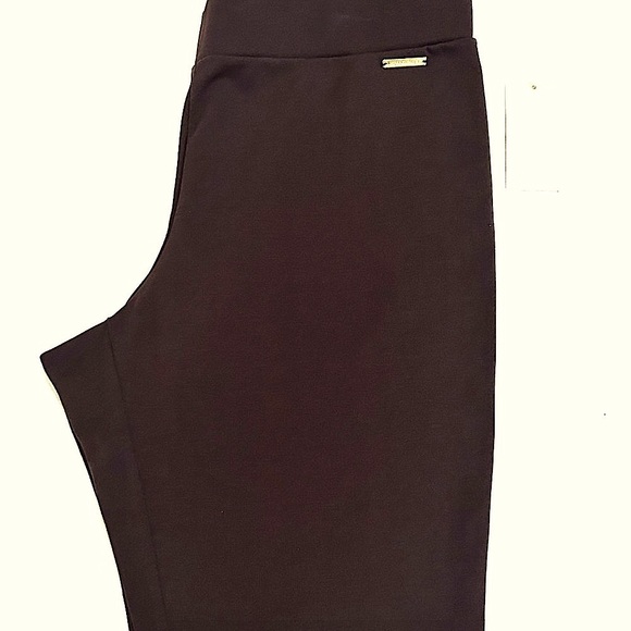 Michael Kors Seamed Leggings Chocolate Brown Size Large New With Tag Authentic - Picture 3 of 4